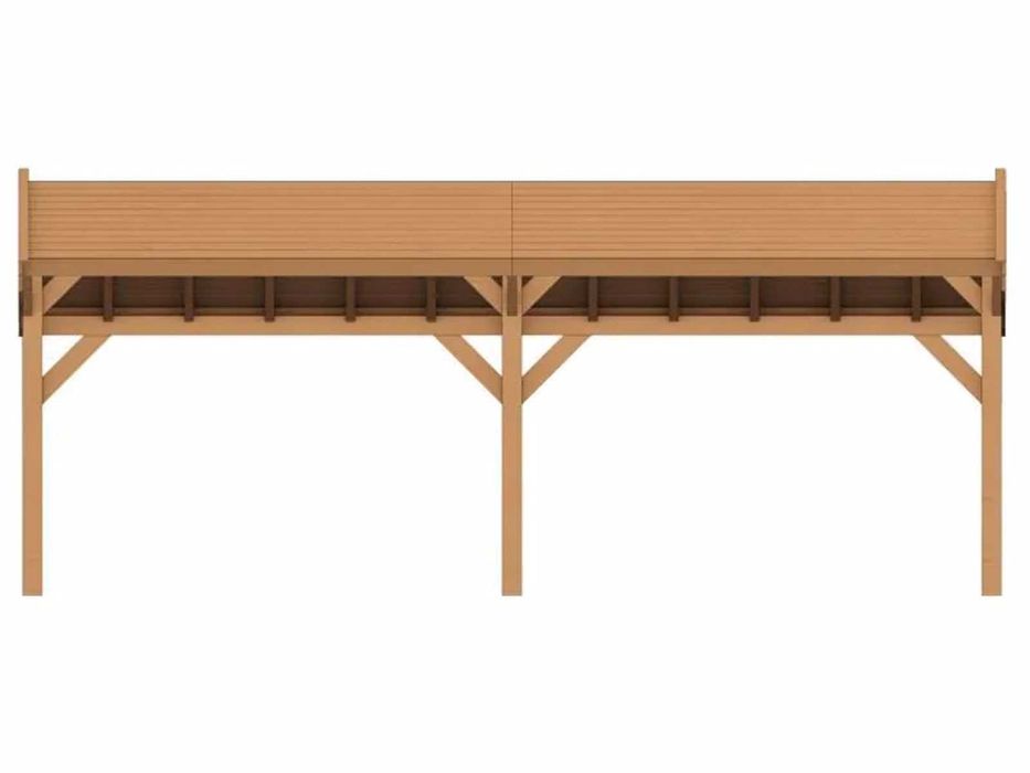 Structură șură / terasa lemn masiv 7,5x4,3 m, înălțime 320 cm – nou