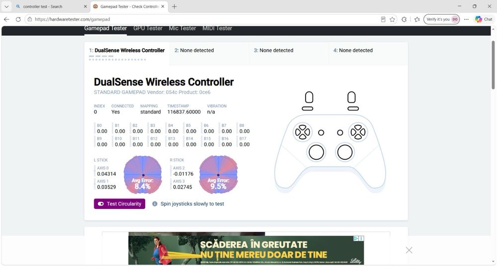 Controller PS5 - Alb