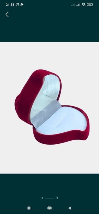 Новая бархатная коробочка для колец