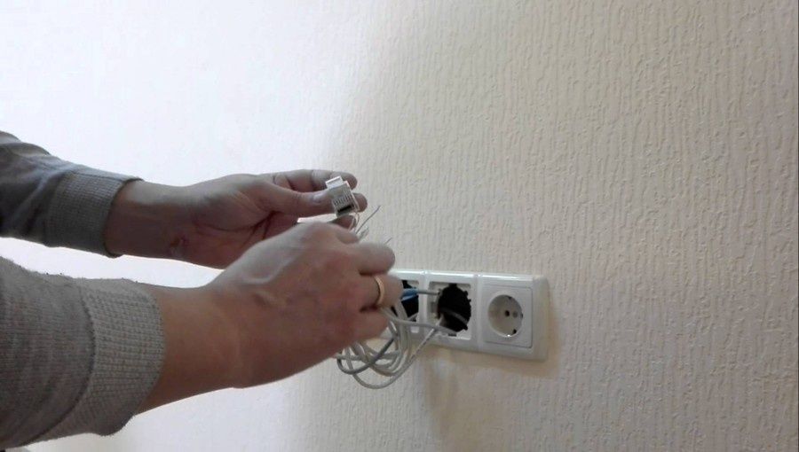 Установка интернет розеток Прозвонка настройка сетевой кабель обжим