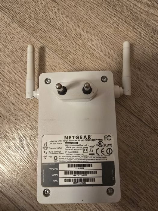 Wireless Range Extender Netgear WN3000RP V1H2