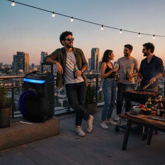 Нова Cobra 1801 4600W брутална мощ! 18" бас, 15000mAh батерия + 2 безжич микрофона Гаранция 24 месеца. Огромна батерия за 10 часа купон,
