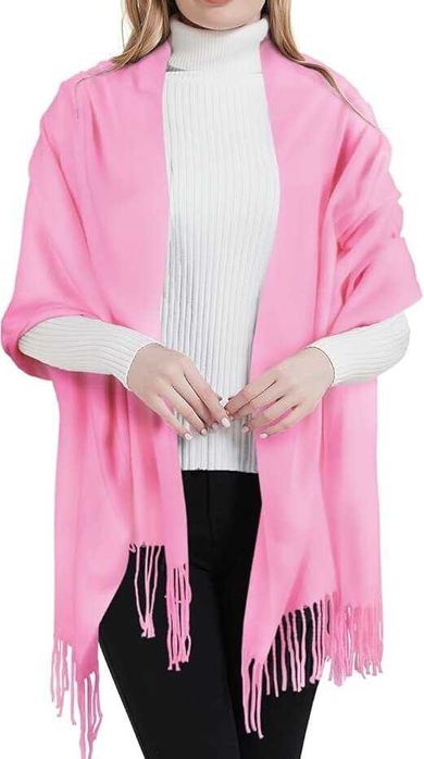 Шал от пашмина в розово