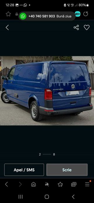 Vand VW Transporter T6 2017