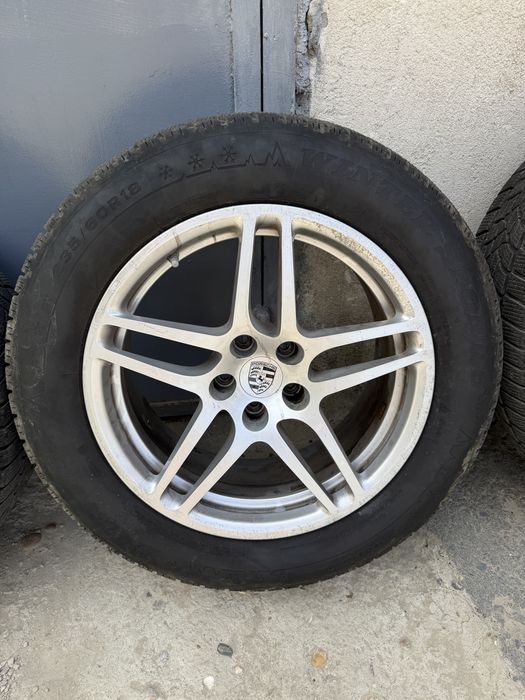 Jante Porsche R18 + anvelope iarnă Dunlop Winter Sport 5 – set complet
