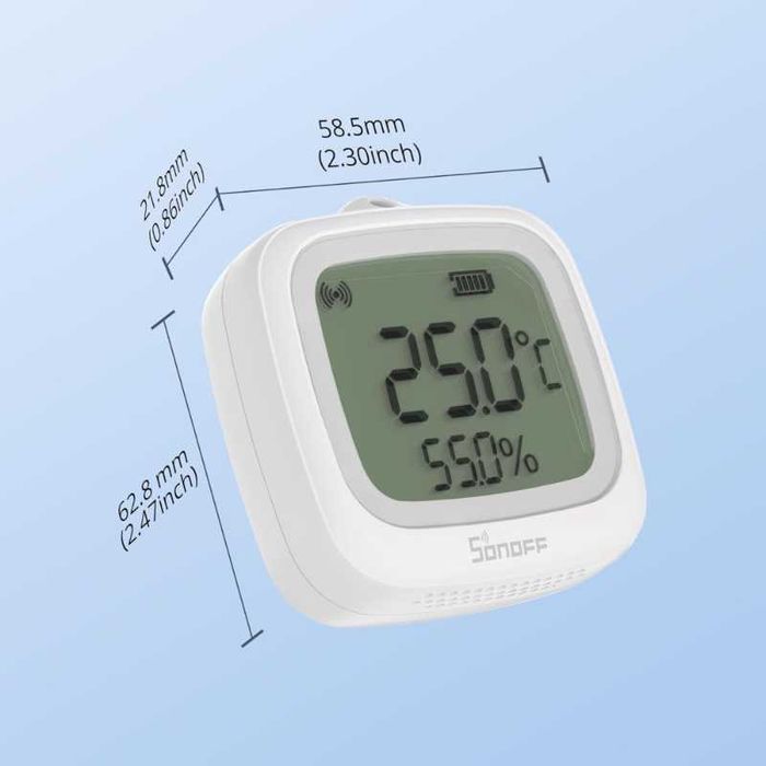 SONOFF SNZB-02WD – Zigbee сензор за температура и влажност с LCD дисплей (IP65)