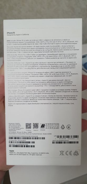 Iphone 15  ,blue,128 GB