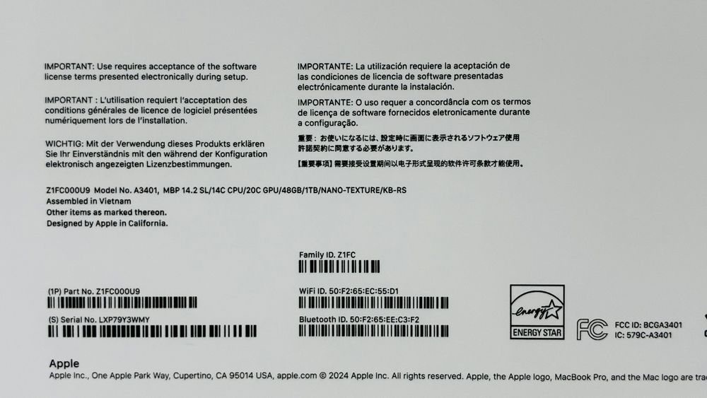 MacBook Pro 14 / M4 Pro / 48GB 1TB