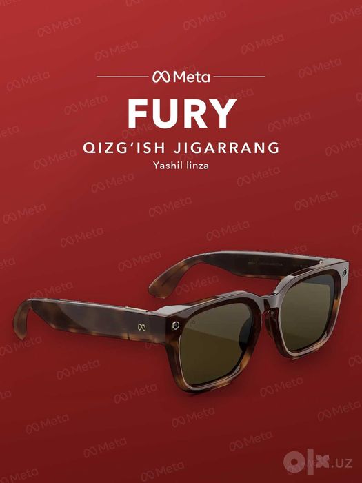 Meta Glasses Fury Mahogany, yashil linza — original