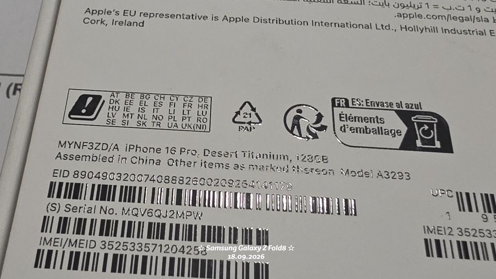 Apple iPhone 16 Pro -128 GB / Dessert Titanium /Garantie Flanco /Impecabil