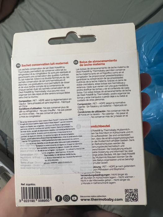 Pungi Thermobaby sigilate stocare lapte matern