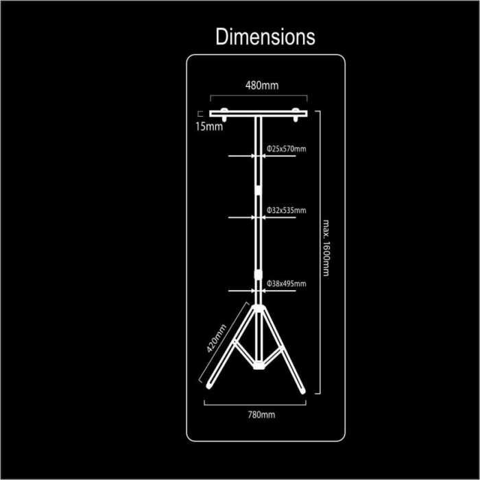 Лед прожектори със стойка + захранващ кабел