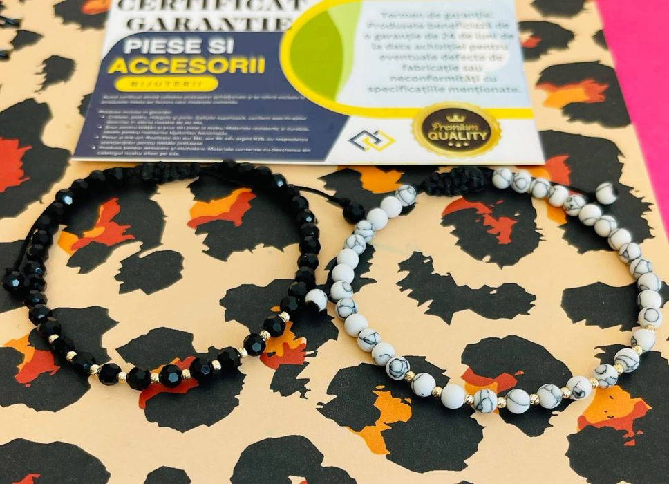 Bratara cu 10 bilute de aur  de dama si barbati se pot face pe comanda