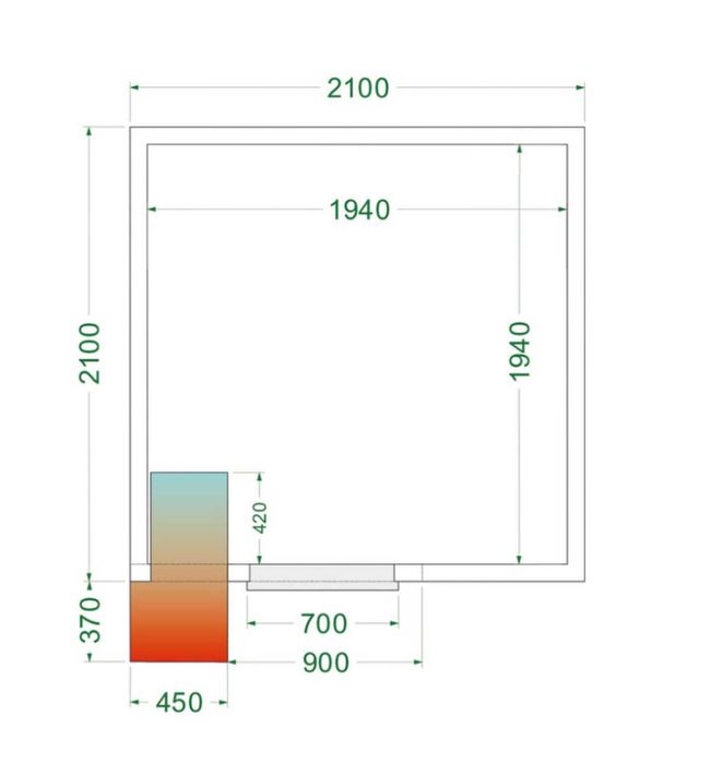 Camera Frigorifica Completa cu Pardosea de INOX / 210x210x220cm/ NOU