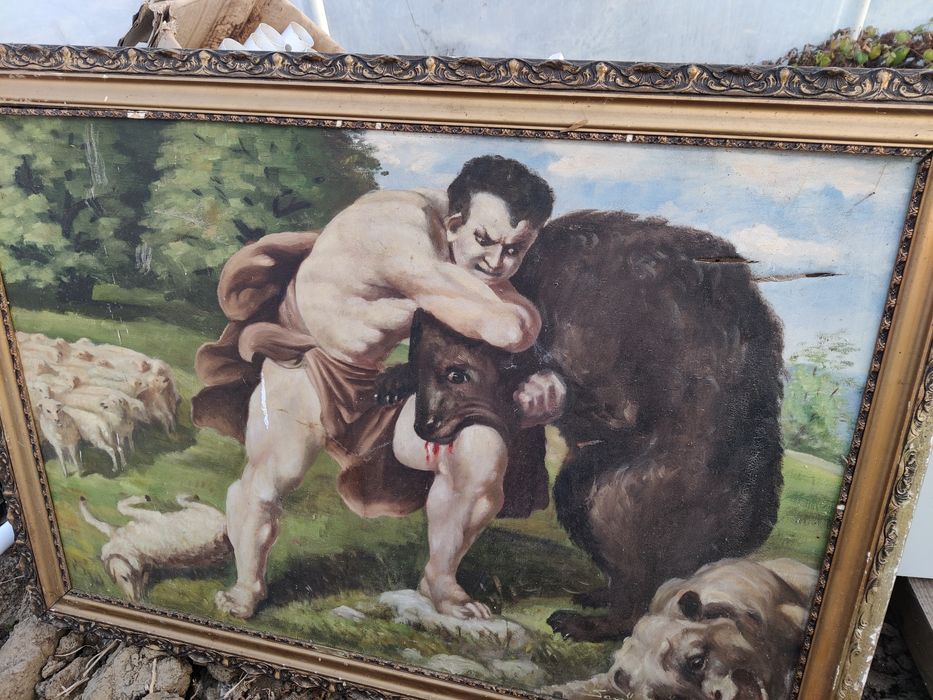 Vând tablou pictat pe pânză în ulei de calitate 1 m pe 60 cm