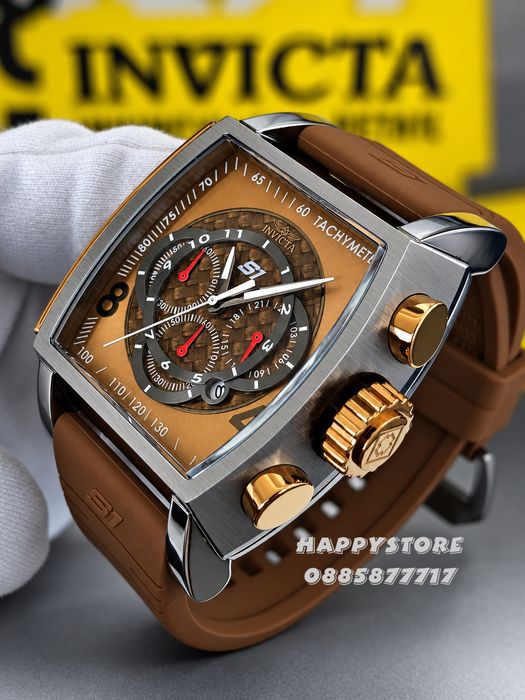 INVICTA S1 Rally Concentric brown 48 mm, Инвикта нов мъжки часовник