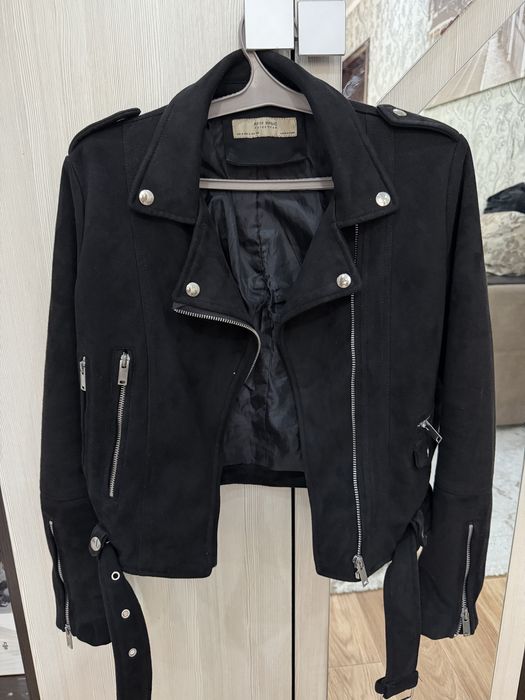 Стилтная куртка - косуха из экозамши