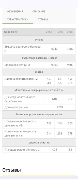 Комбайн Case 2366