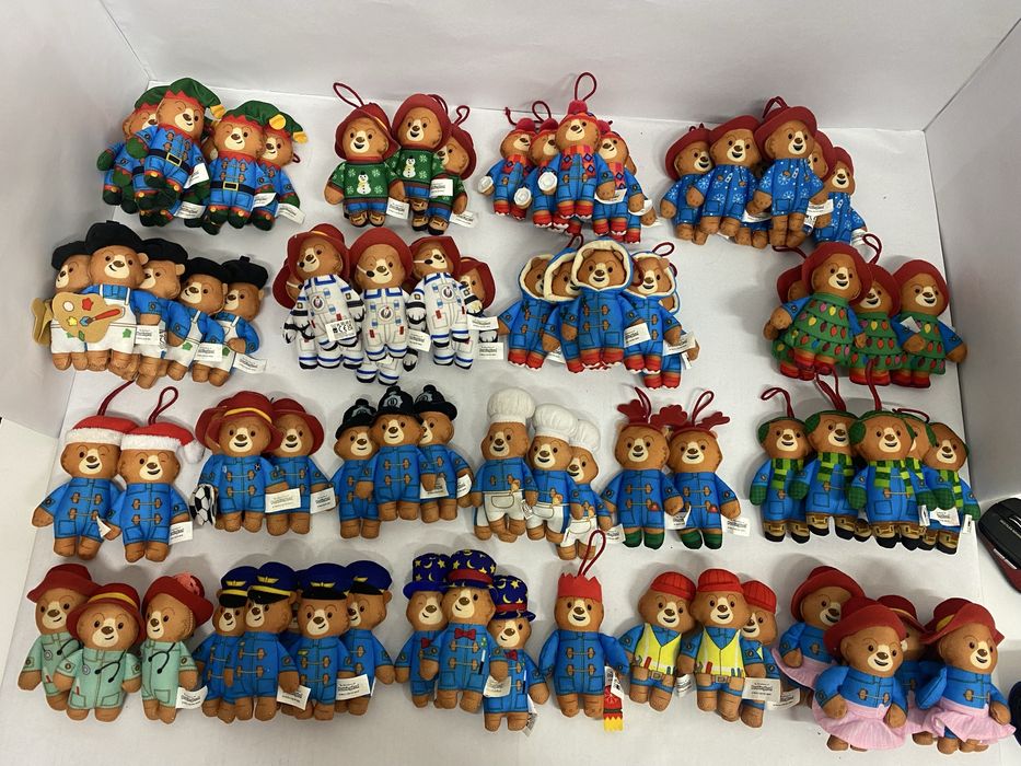PADDINGTON lot 68 jucării din pluș gen breloc McDonalds 12 cm