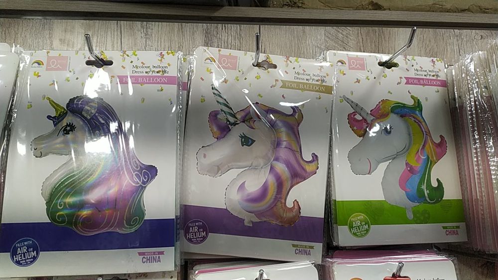 Надувные шары в виде героев Марвел. Единорожки