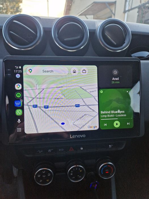 Navigatie auto Lenovo Kit-199 4+64 GB Android Waze USB Dacia Duster II sau universal
