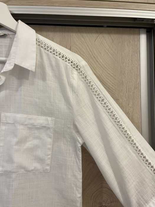 Памучна бяла риза