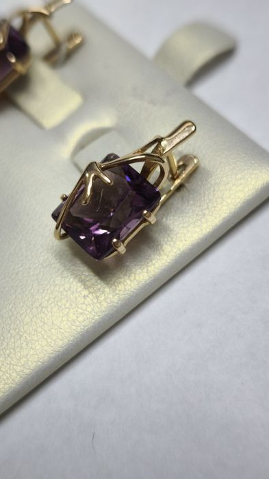 Серьги с аметистом