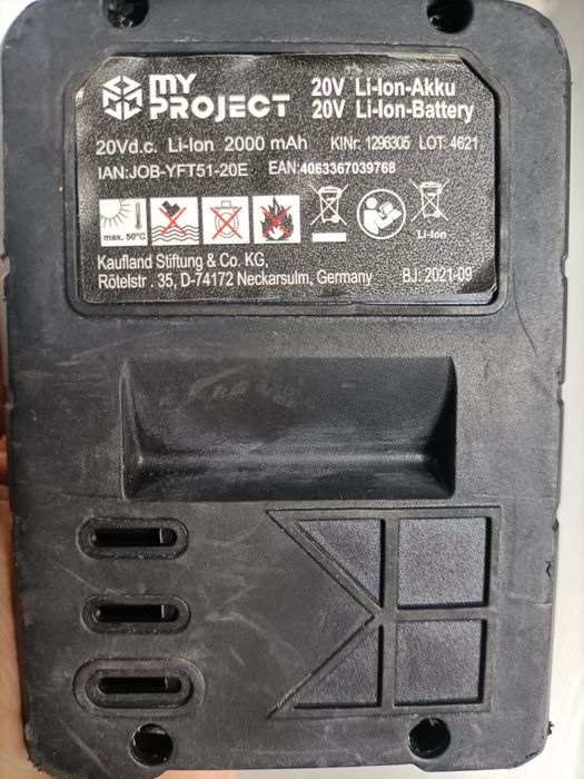 Acumulator Myproject  20V 2 amperi