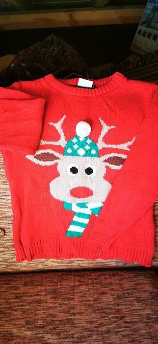 Детска коледна блузка 122-128 см