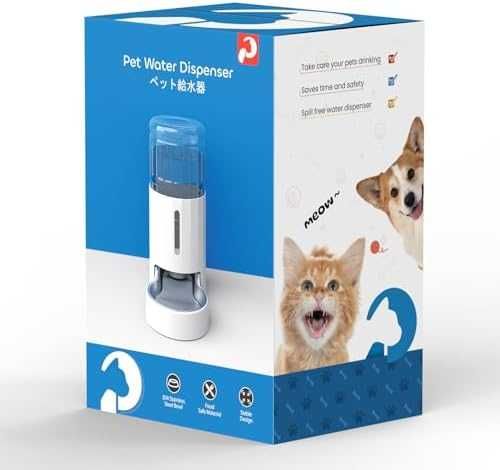 Pet Water Dispenser 6L Stainless Steel BPA-Free Automatic for Cats & Dogs – White
