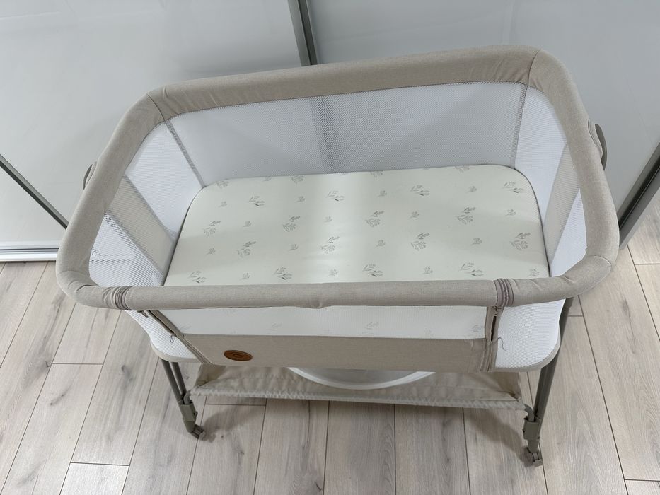 Pătuț/ pat co-sleeping bebe/ bebelusi cu saltea și plasă țânțari