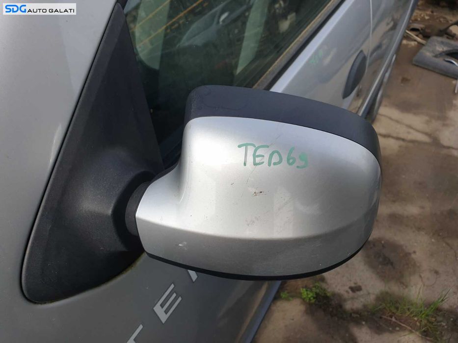 Oglinda Stanga Electrica Dacia Logan 2 2012 - 2016 Culoare TED69 Gris Platine / Platinum Silver [C4627]