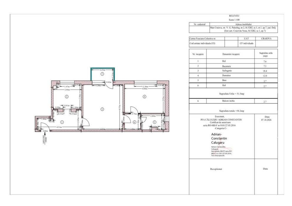 Apartament de vanzare 2 camere , Craiovita Nouă