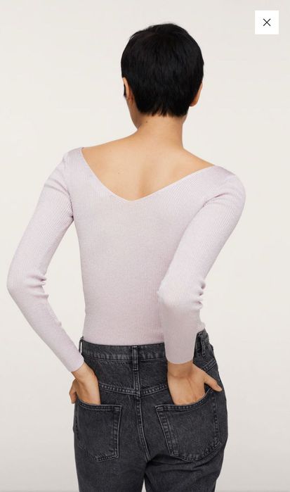 Pulover cu textura stralucitoare, MANGO, nou cu eticheta, S