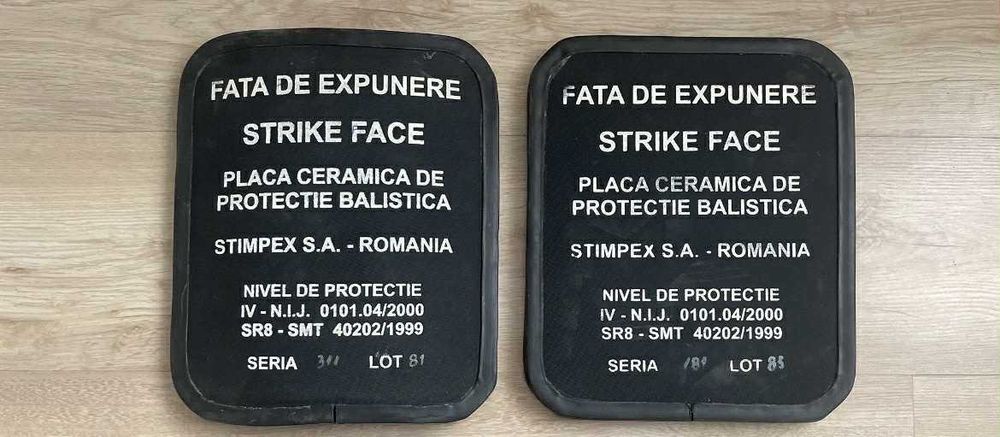 Placi balistice ceramica nivel IV