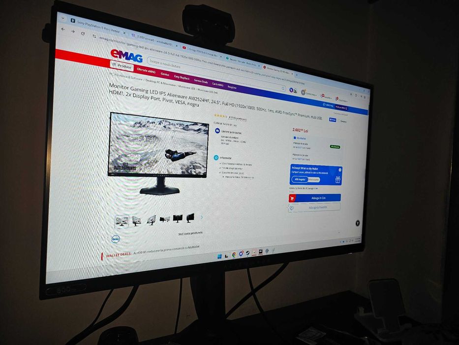Monitor Gaming 500hz LED IPS Alienware AW2524HF negociabil