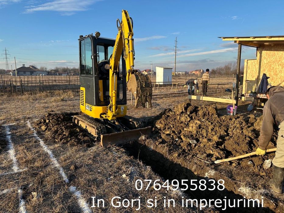 Lucrari cu miniexcavator