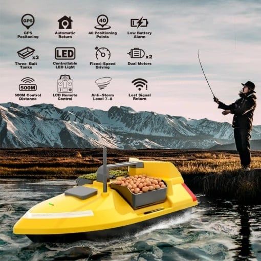 Barcă Nadit și Momit V020,GPS,3 cuve,2kg,500m