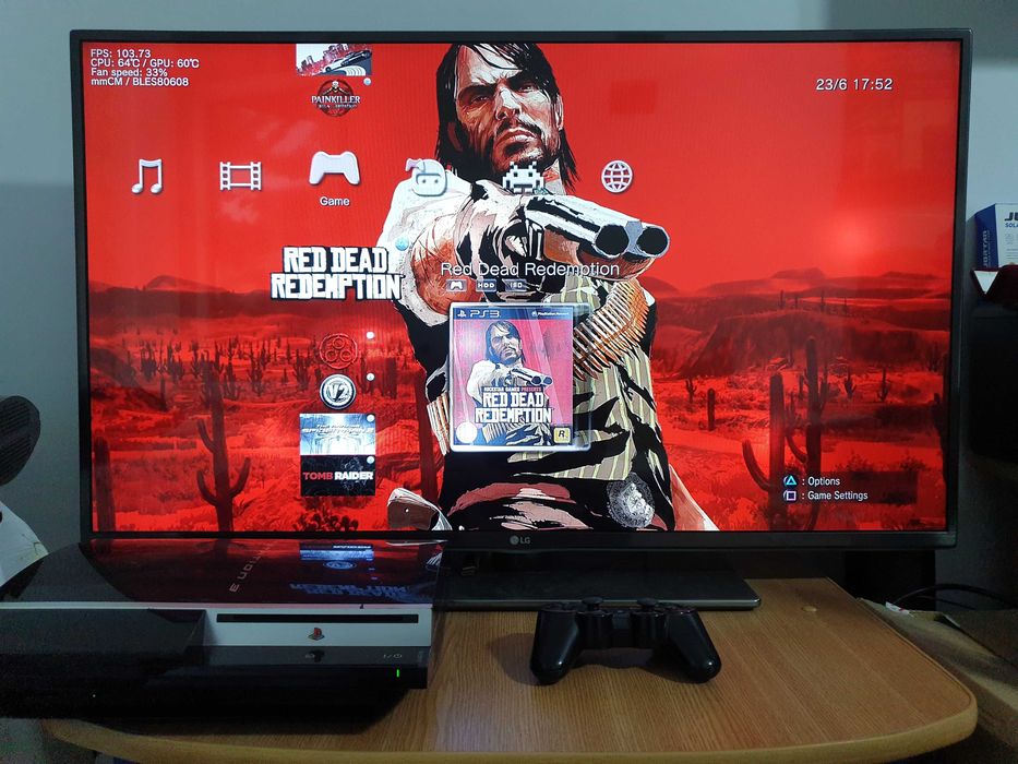 PS3 modat CFW 250 GB + 30 jocuri (GTA V, Red Dead, God of War, NFS)
