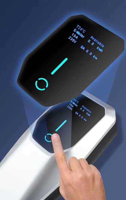 УЛТРА ПРОМО! Зарядна станция Type 2 - 3.6/7/11/22kW, до 32A, WiFi, LCD, регулируем ток, 1/3 фаза, нови, ГАРАНЦИЯ