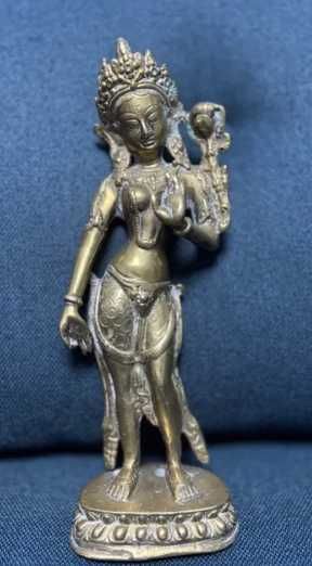 Statuie Bronz Thailandeza Templul Teppanom Tai-Zeita-Colectie-Detalii