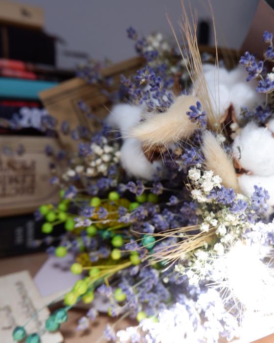 Buchet cu lavanda și bumbac