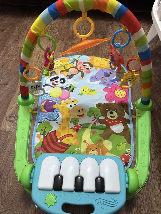 Детский коврик пианино музыкальный, мобиль в кроватку