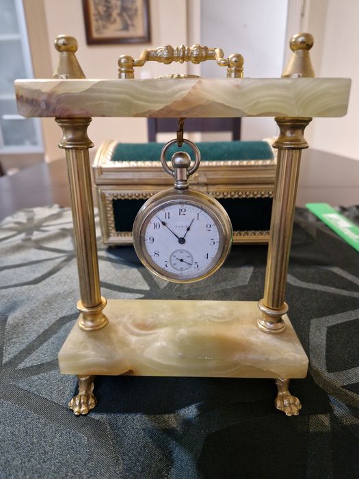 Топ-Уникален антикварен  американски джобен часовник ELGIN