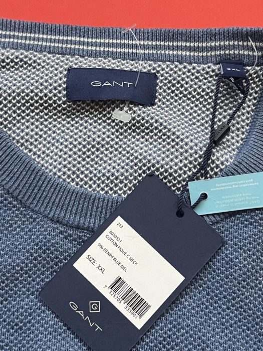 GANT : Cotton Pique C-Neck  НОВ 2ХЛ / Оригинал