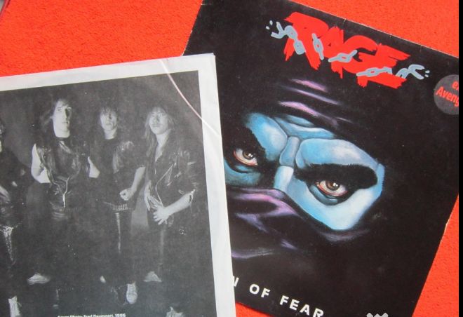 cadou rar vinil Rage 1986(ex-Avenger) Reign Of Fear-1stEd.Germany