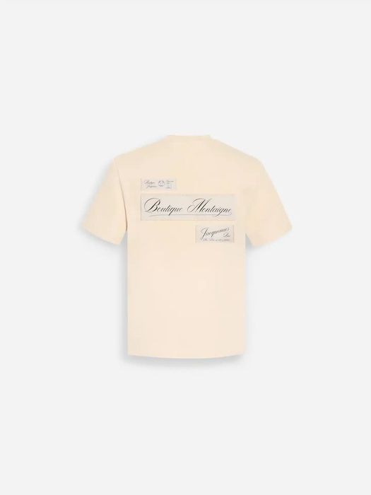 Мъжка тениска T-shirt Montaigne patch beige Jacquemus