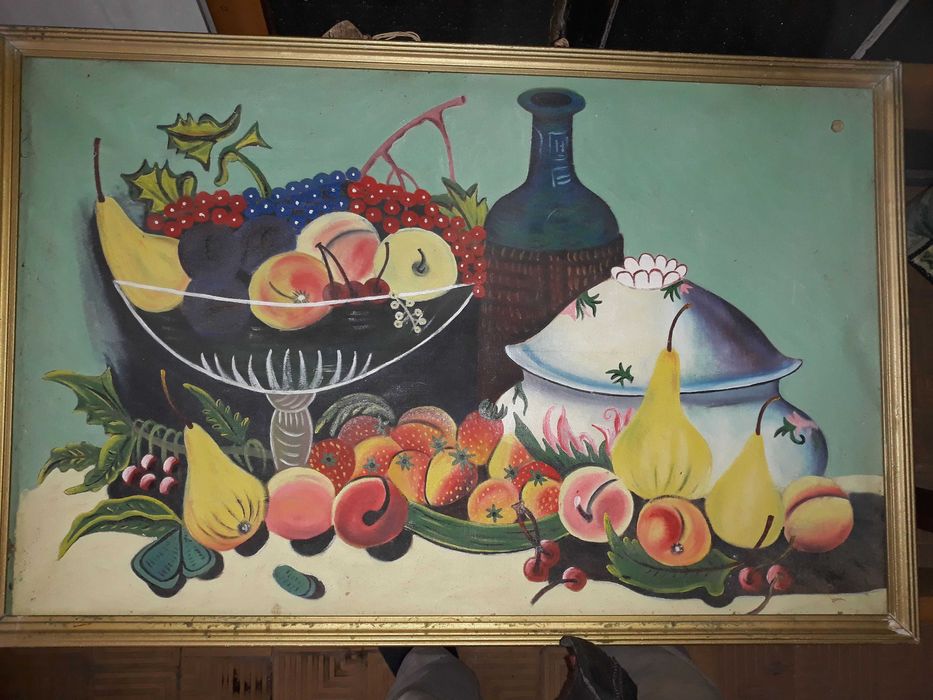 Tablouri vechi, colecție în ulei, cusute „în urma acului ”