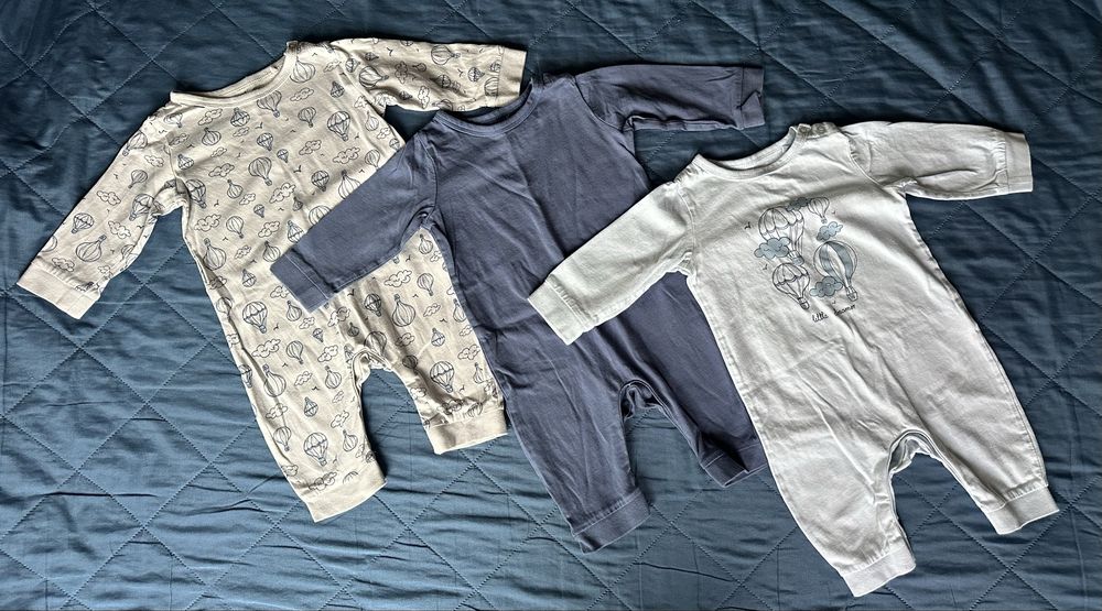 Бебешки дрешки р-р 62/68: бодита, ромпъри, дънки, ризка