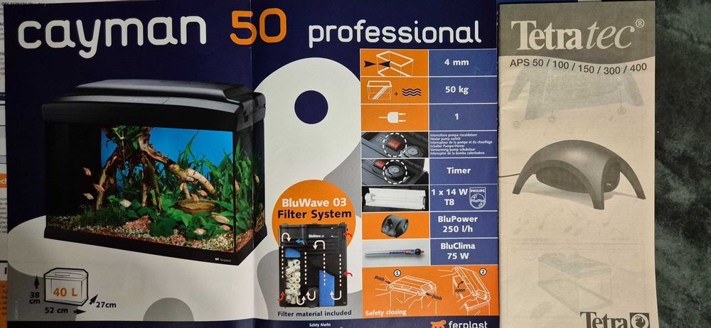 Професионален аквариум Ferplast Cayman 50 Pro + екстри